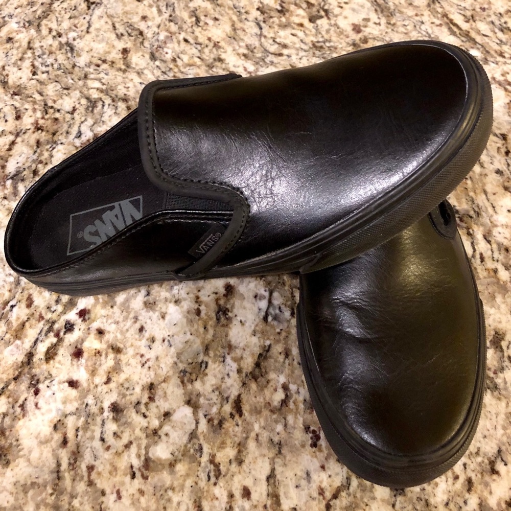 Vans slip on sneakers size 8 LEATHER
